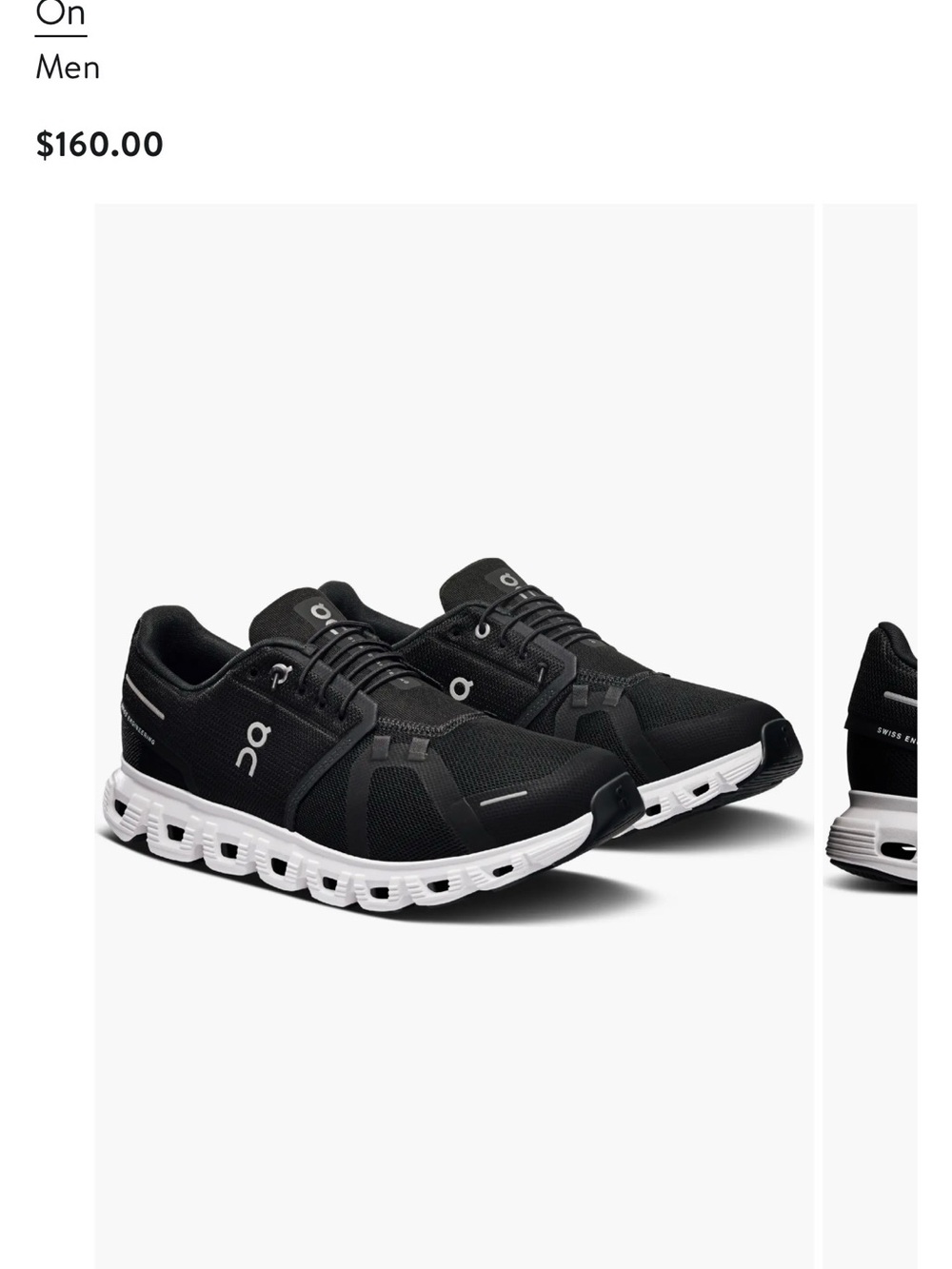 On Cloud Men's Athletic Shoes - Black/White